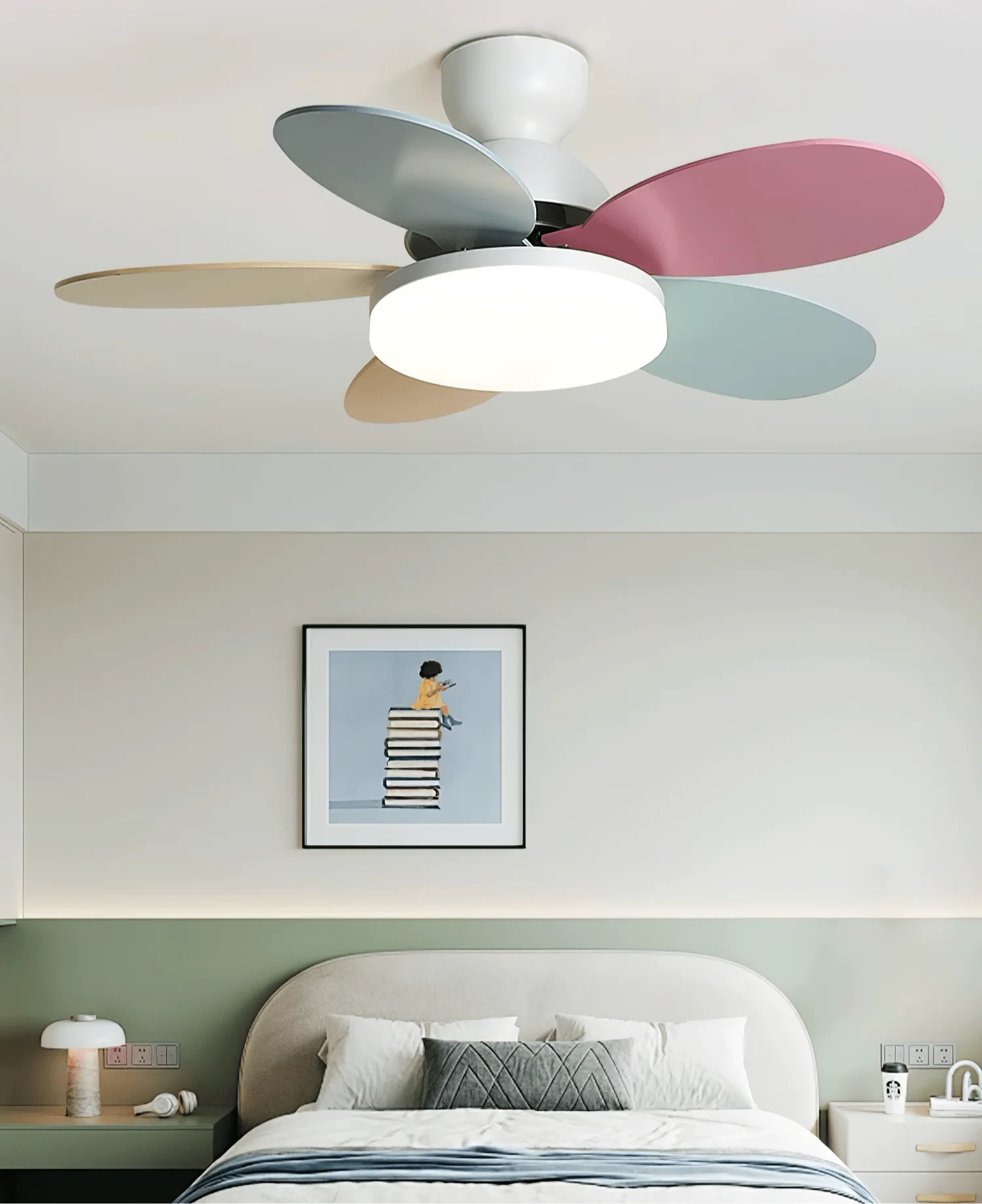 Aurelium – Moderne Plafondventilator Met LED Verlichting En Multicolor Bladen - Image 36