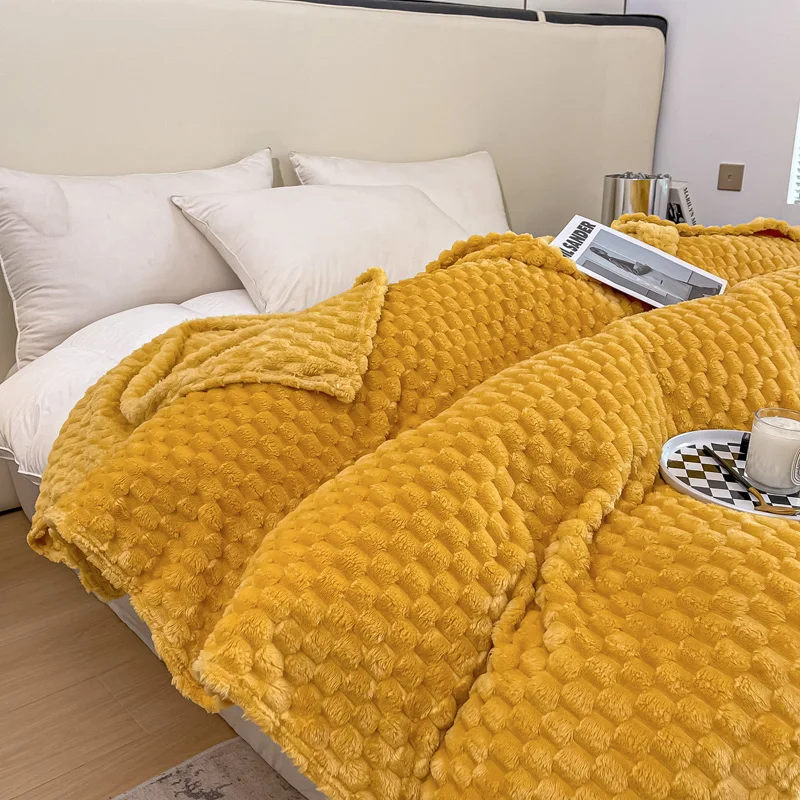 Caelidra - Geruite Zachte Fluwelen Deken Warm Knusse Plaid voor Bank en Bed - Image 3