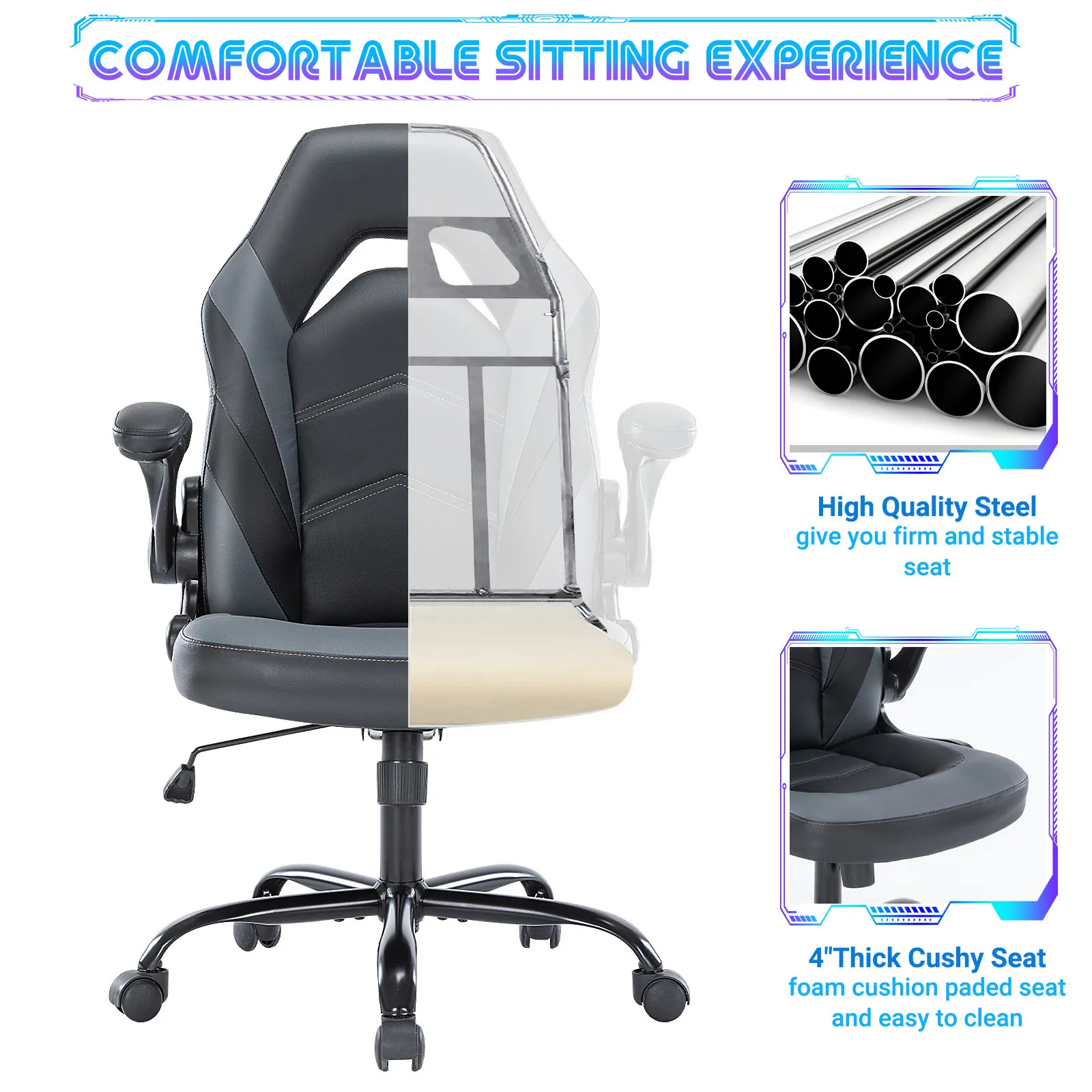 Dravionn - Ergonomische Gaming Bureaustoel Van PU Leer - Image 9
