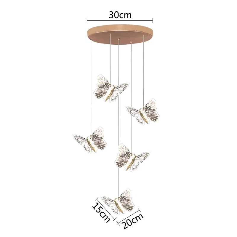 Elanique – Kristallen Vlinder Plafondlamp - Image 4