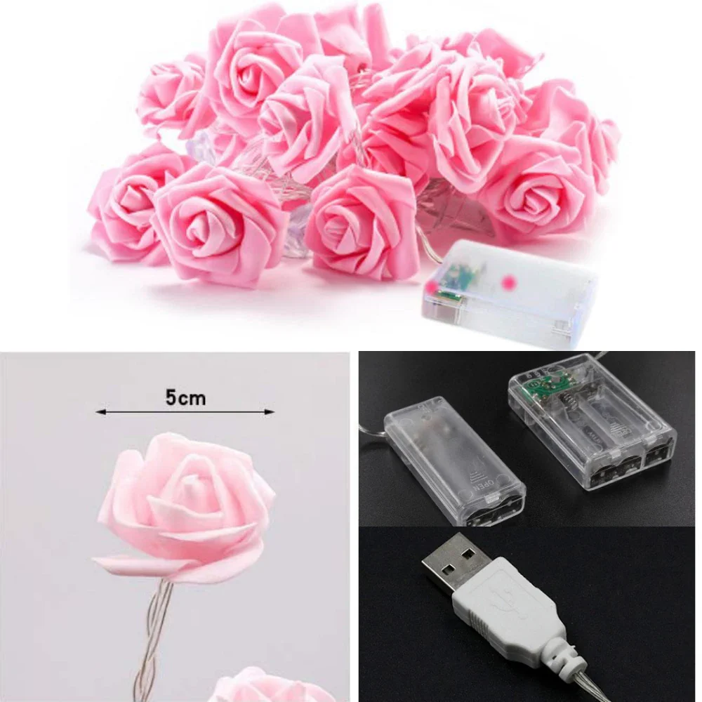 Elodie – Sfeervolle LED Rozenlichtslinger op USB of Batterij - Image 15