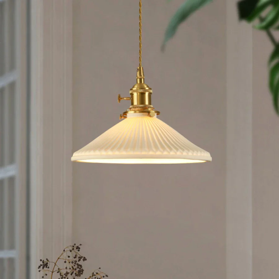 Kaelis - Japanse Keramische Retro Hanglamp Brons - Image 2
