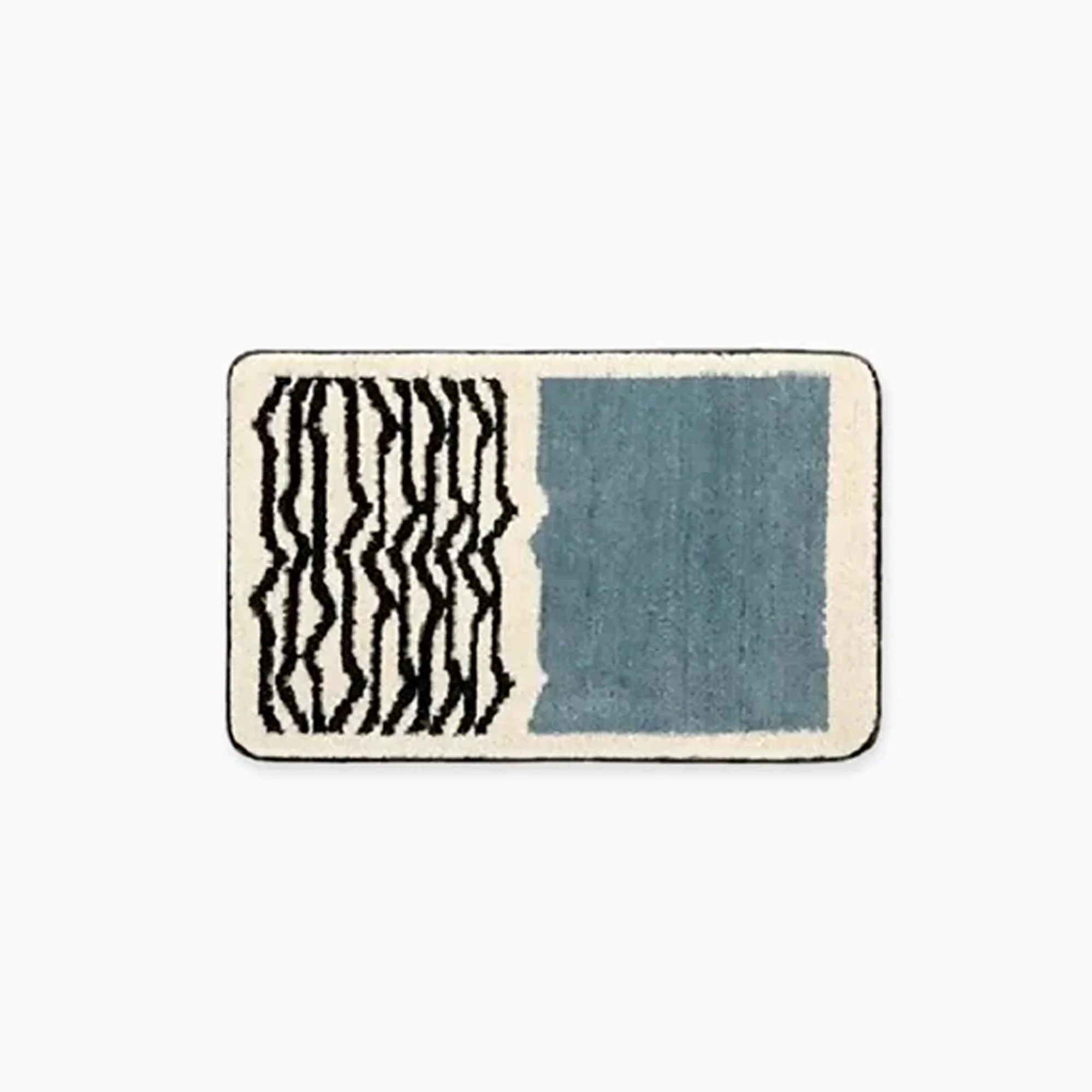 NordicFlow – Luxe Handgemaakte Badmat met Abstract Design voor Stijlvolle Badkamers - Image 3