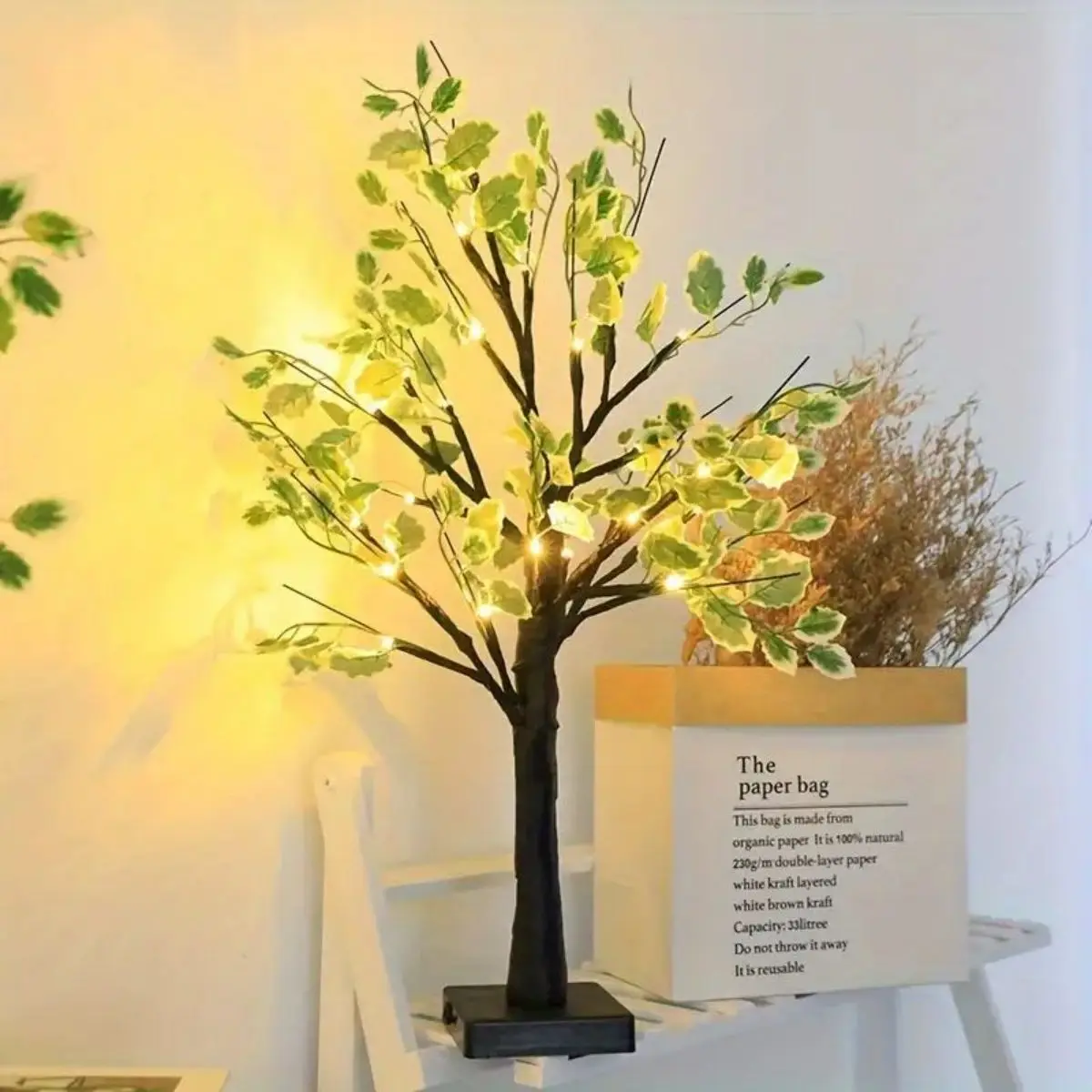 Sylvara – LED Berkenblad Sfeerverlichting op Batterij - Image 2