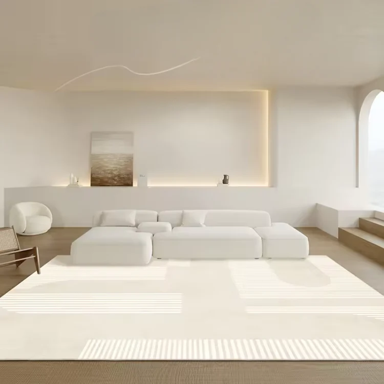 Thalirion - Japanse Minimalistische Pluche Vloerkleed Antislip voor Slaapkamer en Woonkamer - Image 3