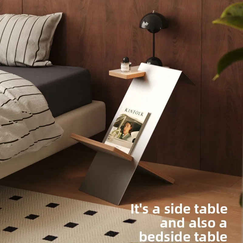 Valdorin - Bauhaus RVS Bijzettafel Met Plank - Image 3