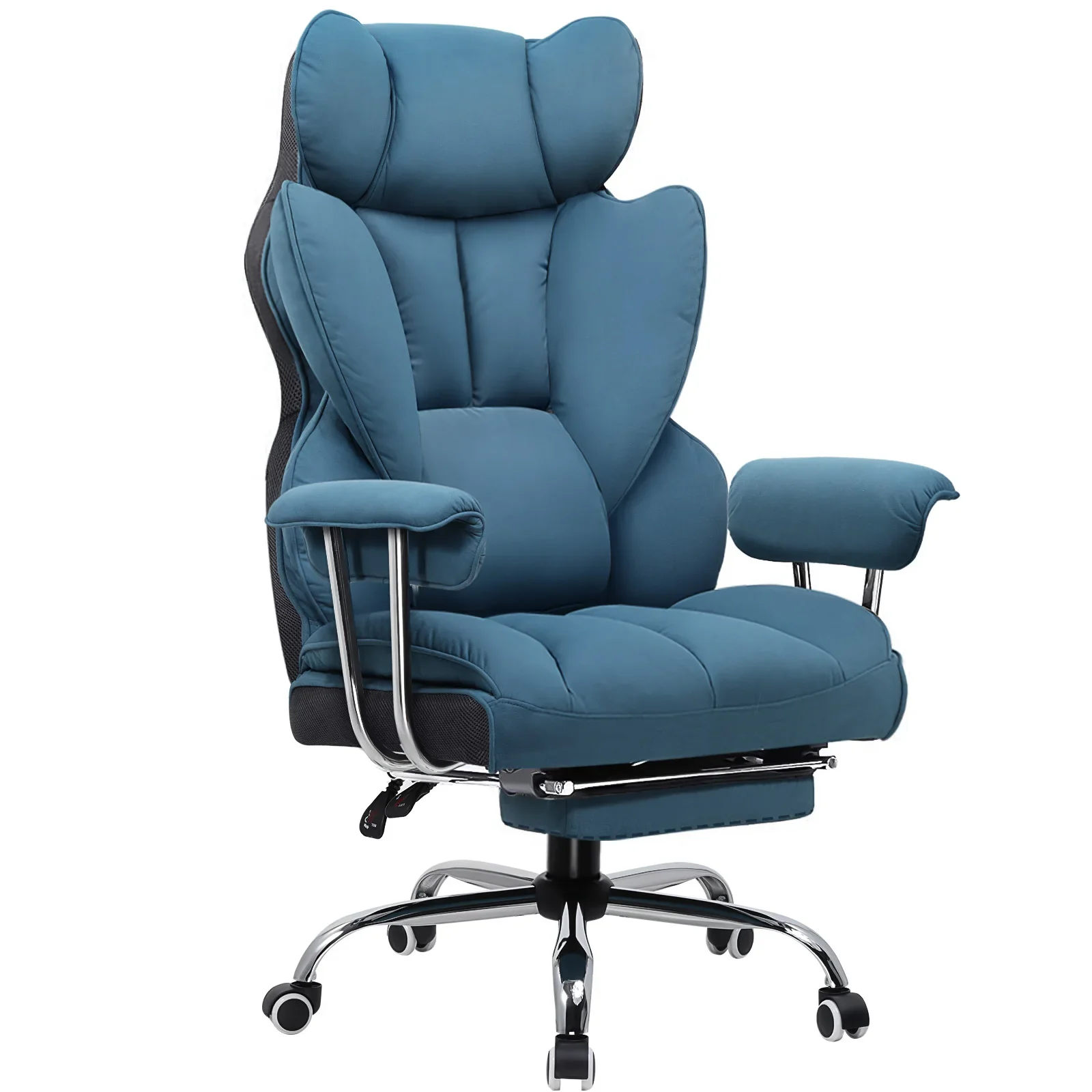 Valona - Ergonomische Stoffen Gamingstoelen met Voetsteun en Verend Zitkussen - Image 7