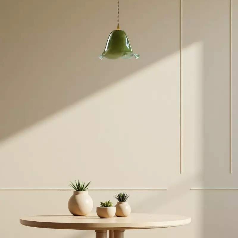 Virendéa - Retro Groene Glazen Hanglamp - Image 6