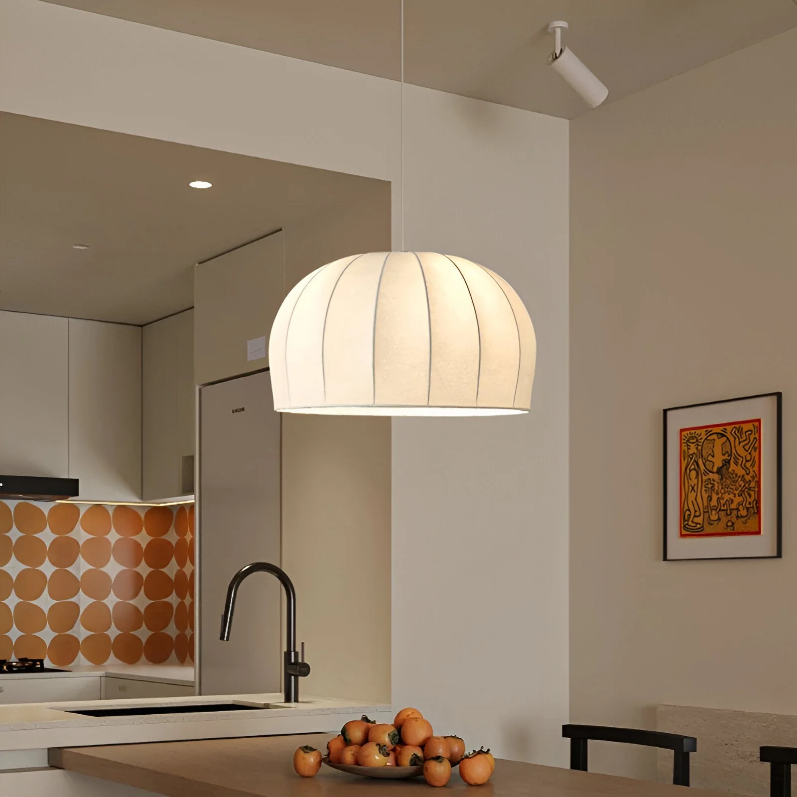 Yumèra - Japandi Moderne Handgemaakte Zijde Hanglamp - Image 7